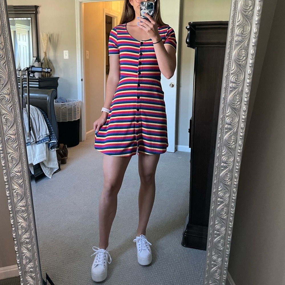 Topshop Rainbow Dress